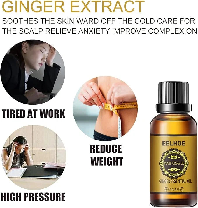 EELHOE Ginger Essential Oil – Natural Aromatherapy & Skin Care Oil