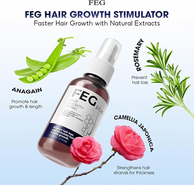FEG Plus Hair Growth Spray – Scalp Care & Hair Strengthening Treatment