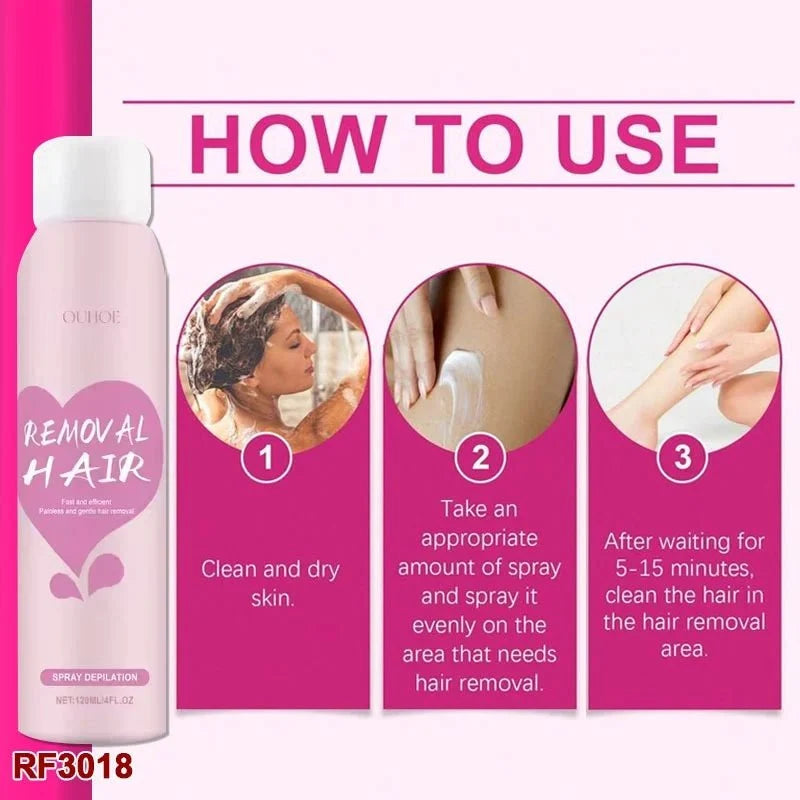 OUHOE Hair Removal Spray – Fast & Easy Hair Remover for Smooth Skin