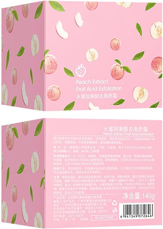 Peach Extract Exfoliating Face Gel – Gentle Fruit Acid Scrub for Bright, Smooth & Radiant Skin