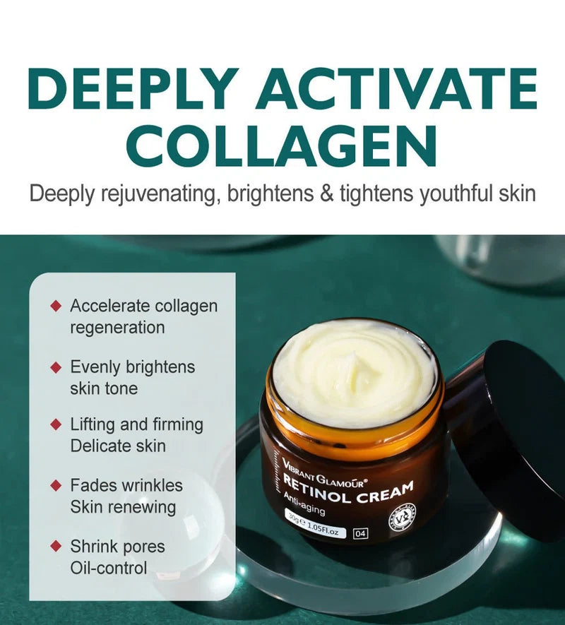 Vibrant Glamour Retinol Cream 30g – Anti-Aging Moisturizer for Wrinkles, Fine Lines & Skin Renewal